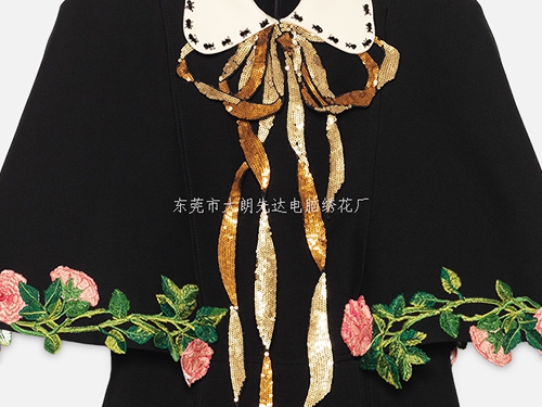 绣花服装 珠片绣 电...